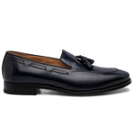 Harris Shoes 1913 Calfskin Leather Tassel Loafers Blue