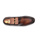 Harris Shoes 1913 Calfskin Slip-on Moccasin Brown