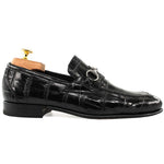 Harris Shoes 1913 Crocodile Leather Loafers Nero