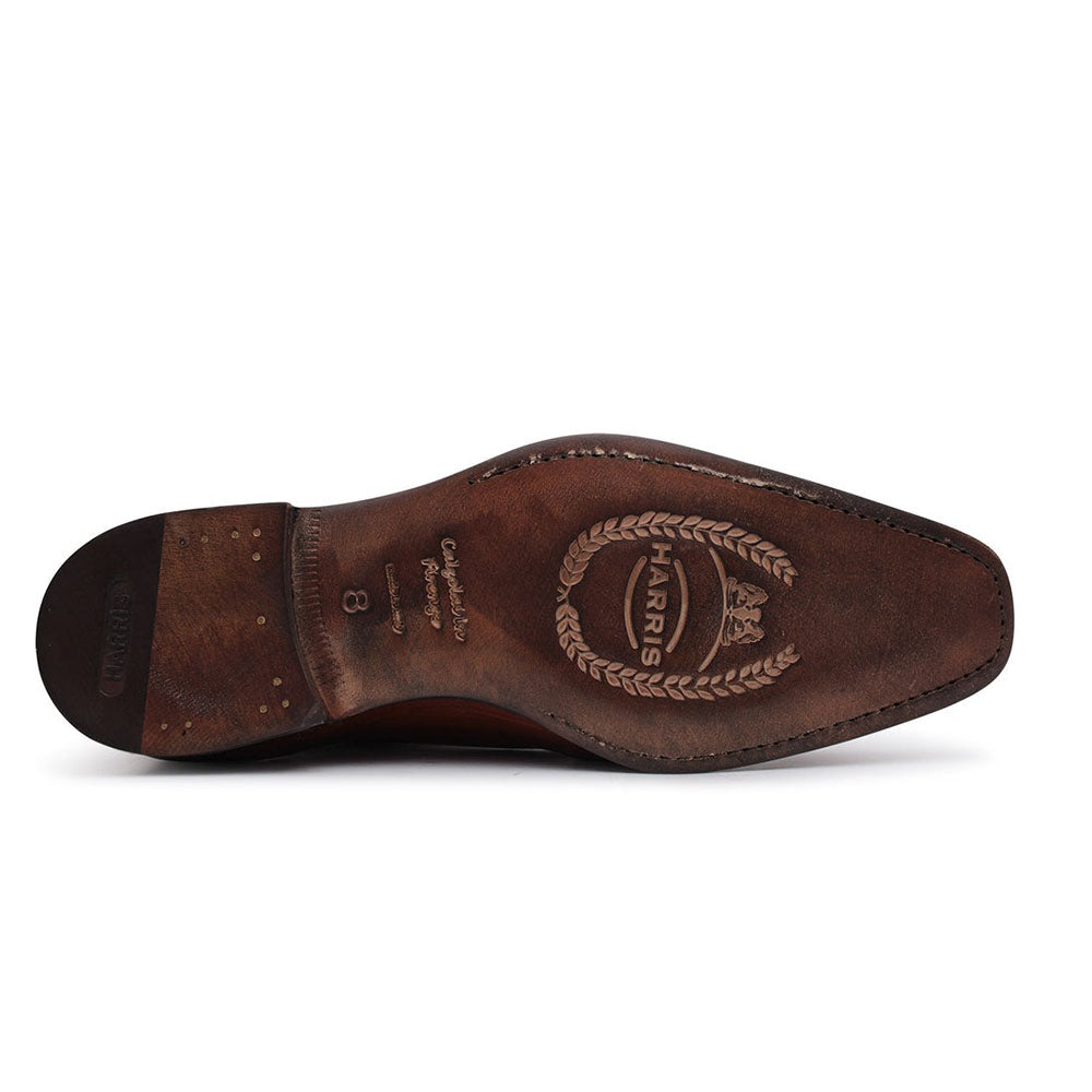Harris Shoes 1913 Eel Leather Stringed Cap Toe Shoes Brown