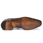 Harris Shoes 1913 Eel Leather Stringed Cap Toe Shoes Dark Brown