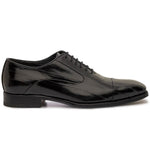 Harris Shoes 1913 Eel Leather Stringed Cap Toe Shoes Nero