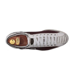 Harris Shoes 1913 Genuine Python/ Beehive Effect Leather Sneakers Rosso