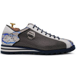Harris Shoes 1913 Embossed Python/ Jingo Print Leather Sneakers Metal