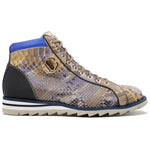 Harris Shoes 1913 Embossed Python Leather Ankle Boots Viola