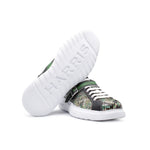 Harris Shoes 1913 Genuine Python Leather Buckle Sneakers Green