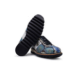 Harris Shoes 1913 Genuine Python Sneakers Blue