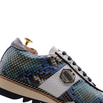 Harris Shoes 1913 Genuine Python Sneakers Blue