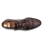 Harris Shoes 1913 Genuine Crocodile Buckle Shoes Brown