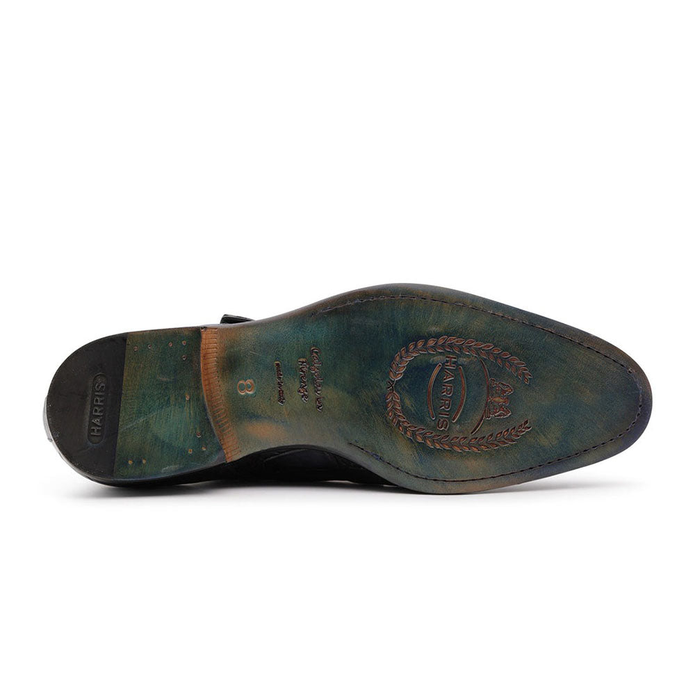Harris Shoes 1913 Genuine Crocodile Buckle Shoes Green