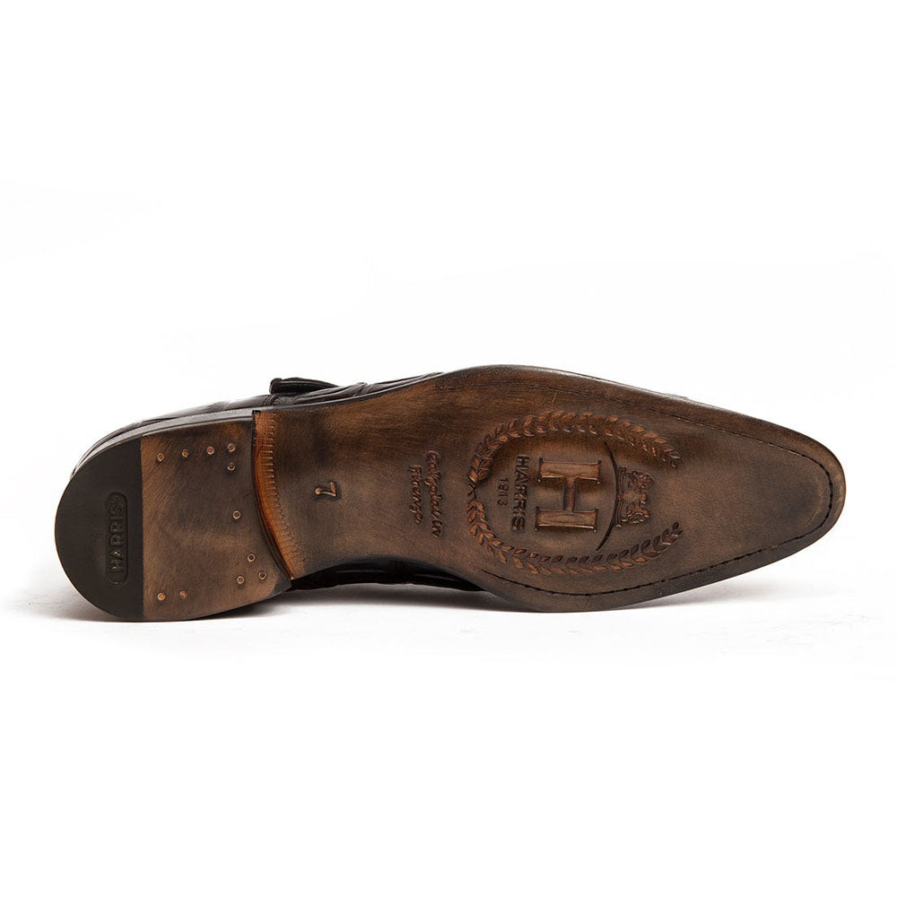 Harris Shoes 1913 Genuine Crocodile Buckle shoes Nero