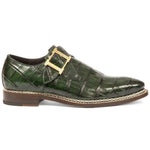Harris Shoes 1913 Genuine Crocodile Buckle Shoes Verde