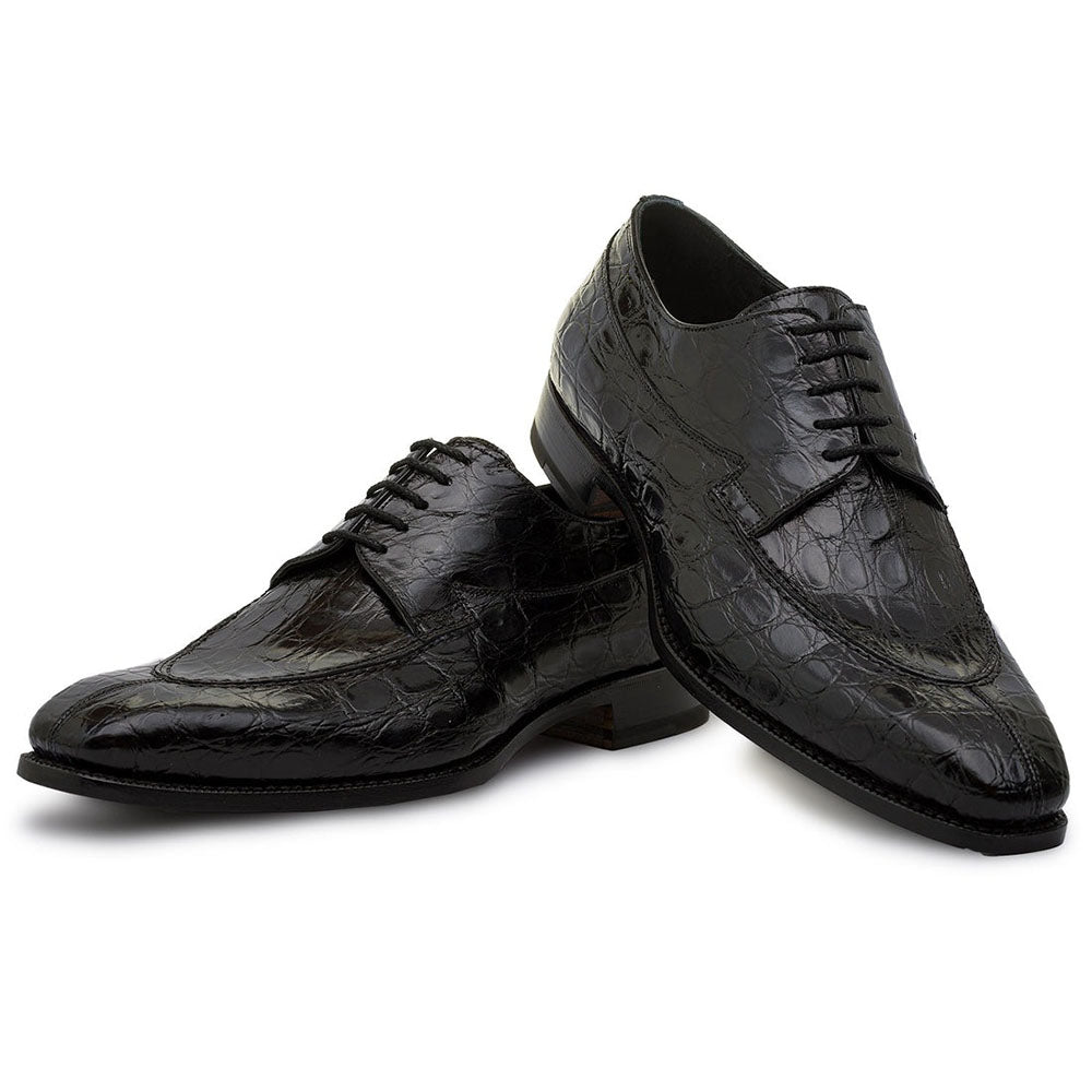 Harris Shoes 1913 Genuine Crocodile Oxfords Black
