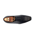 Harris Shoes 1913 Genuine Crocodile Oxfords Blue