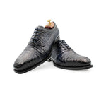 Harris Shoes 1913 Genuine Crocodile Oxfords Blue