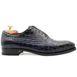 Harris Shoes 1913 Genuine Crocodile Oxfords Blue