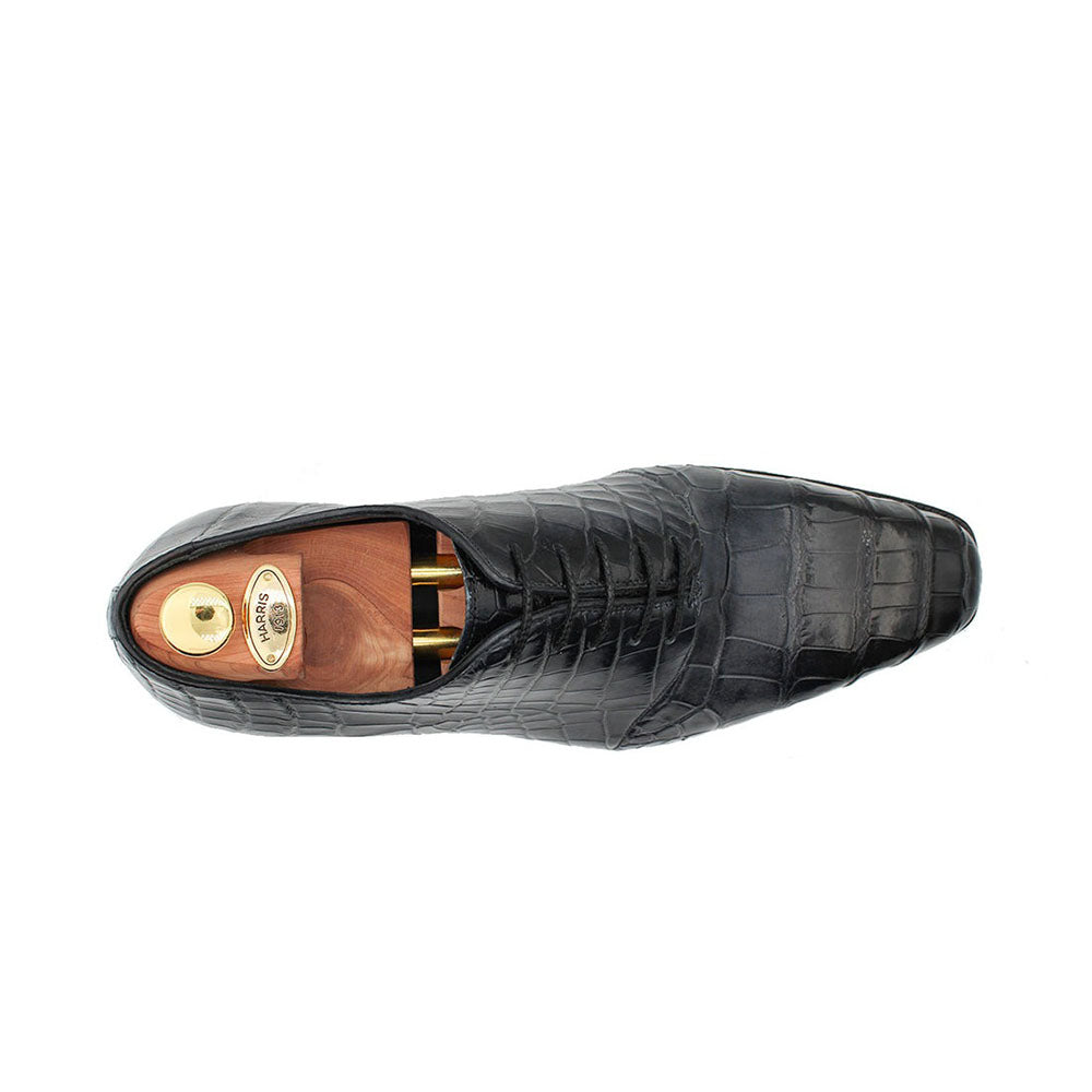 Harris Shoes 1913 Genuine Crocodile Oxfords Grigio