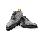 Harris Shoes 1913 Genuine Crocodile Oxfords Grigio