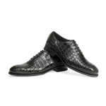 Harris Shoes 1913 Genuine Crocodile Oxfords Nero