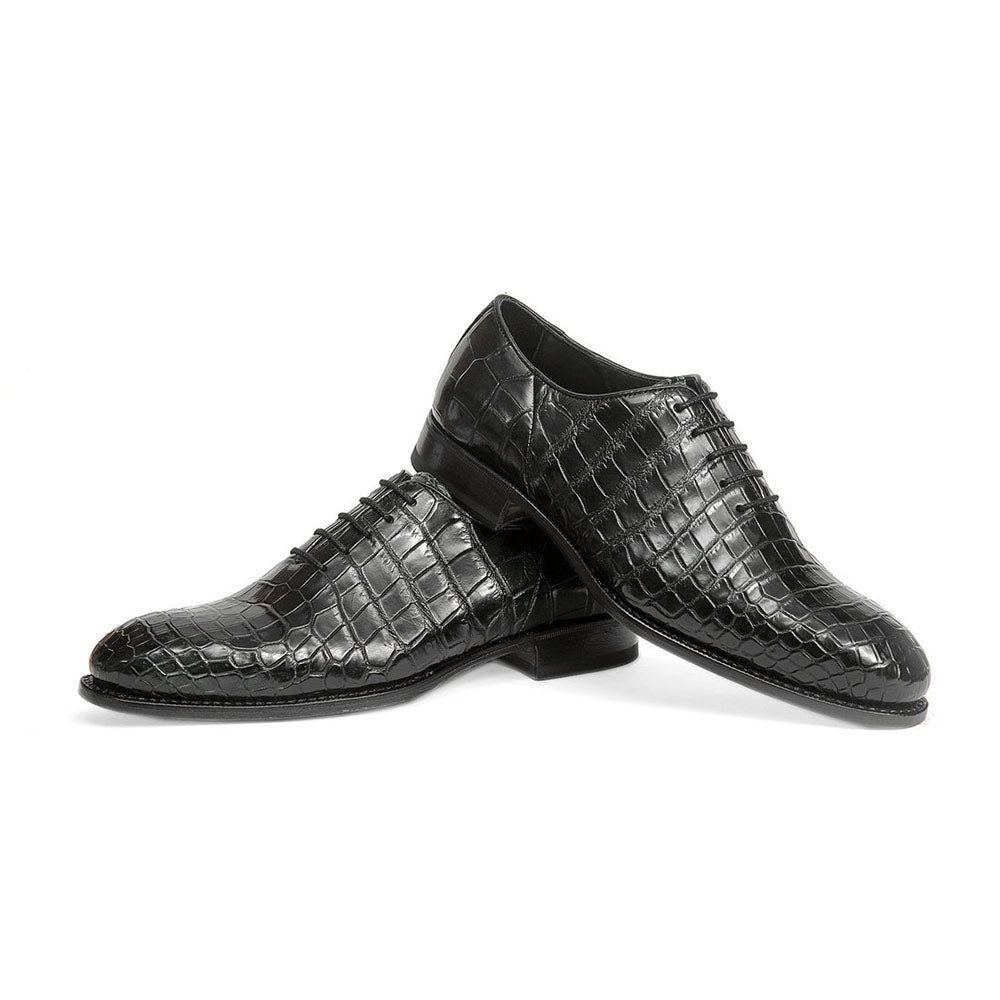 Harris Shoes 1913 Genuine Crocodile Oxfords Nero