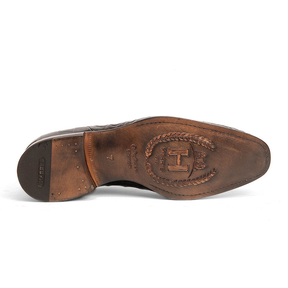 Harris Shoes 1913 Genuine Crocodile Oxfords Nero