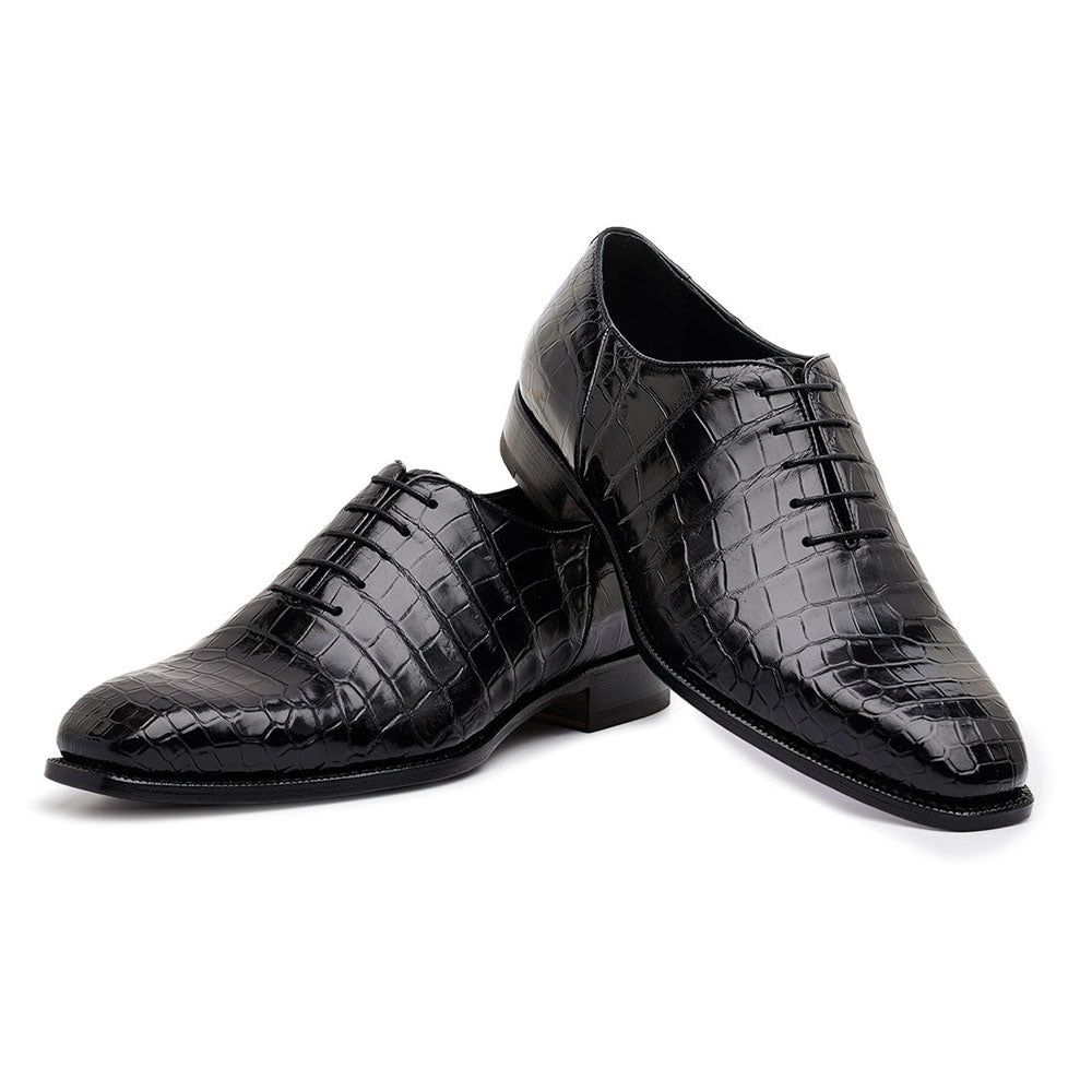 Harris Shoes 1913 Genuine Crocodile Shoes Black