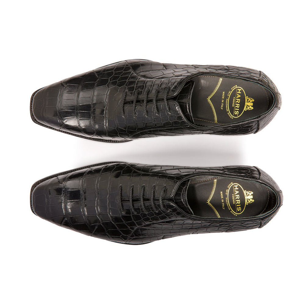 Harris Shoes 1913 Genuine Crocodile Shoes Nero