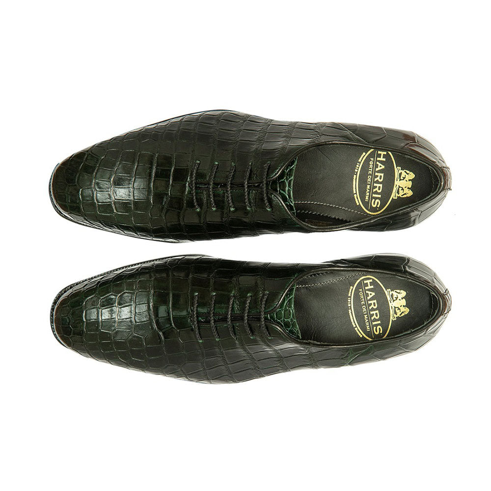 Harris Shoes 1913 Genuine Crocodile Shoes Verde