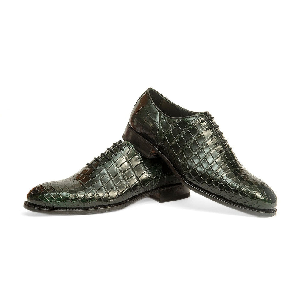 Harris Shoes 1913 Genuine Crocodile Shoes Verde