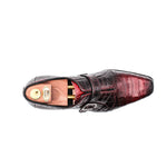 Harris Shoes 1913 Genuine Crocodile Single Buckle Shoes Marrone