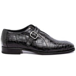 Harris Shoes 1913 Genuine Crocodile Single Buckle Shoes Nero