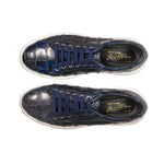 Harris Shoes 1913 Genuine Crocodile Sneakers Blu