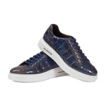 Harris Shoes 1913 Genuine Crocodile Sneakers Blu