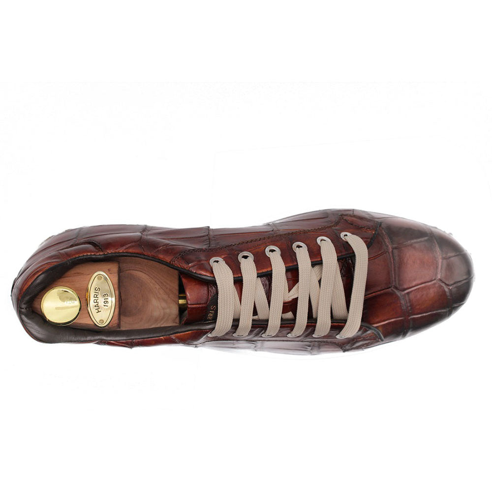 Harris Shoes 1913 Genuine Crocodile Sneakers Brown