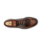 Harris Shoes 1913 Grained Leather Stringed Derby Marrone