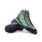 Harris Shoes 1913 Leather Ankle Boots Green