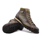 Harris Shoes 1913 Leather Ankle Boots Green/ Brown
