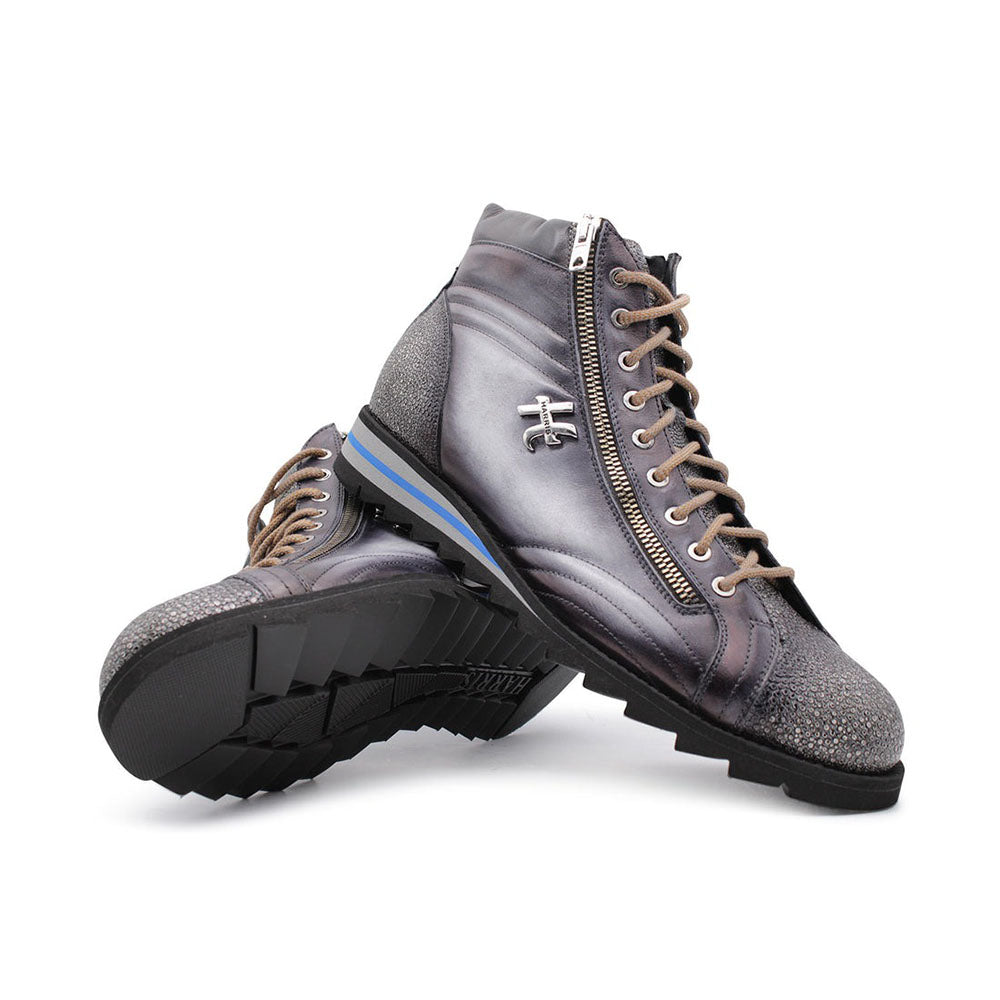 Harris Shoes 1913 Leather Ankle Boots Grey