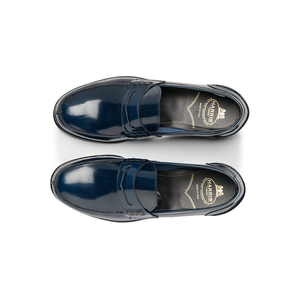 Harris Shoes 1913 Leather Loafers Blu