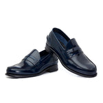 Harris Shoes 1913 Leather Loafers Blu