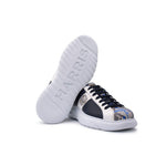 Harris Shoes 1913 Leather Low Top Sneakers Blue