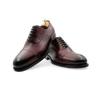 Harris Shoes 1913 Leather Stringed Cap Toe Oxfords Bord