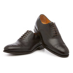 Harris Shoes 1913 Leather Stringed Cap Toe Shoes Brown