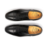 Harris Shoes 1913 Leather Stringed Cap Toe Shoes Nero