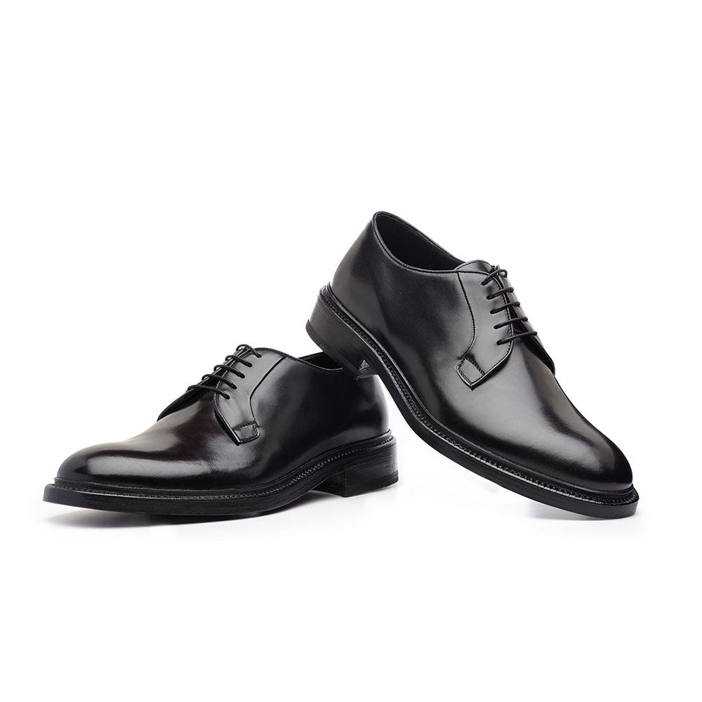 Harris Shoes 1913 Leather Stringed Derby Nero