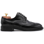 Harris Shoes 1913 Leather Stringed Wingtip Shoes Black