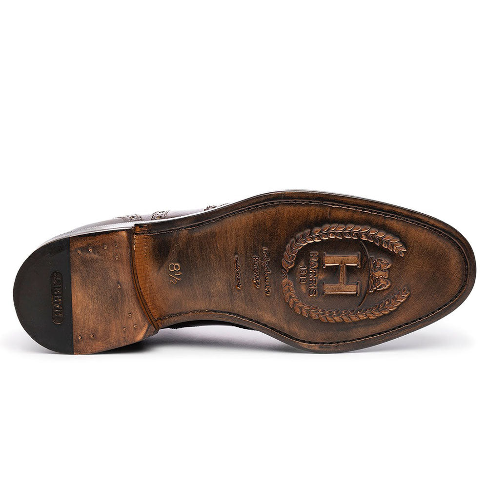 Harris Shoes 1913 Leather Stringed Wingtip Shoes Brown
