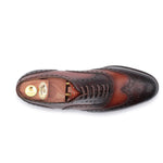 Harris Shoes 1913 Leather Stringed Wingtip Shoes Burgundy