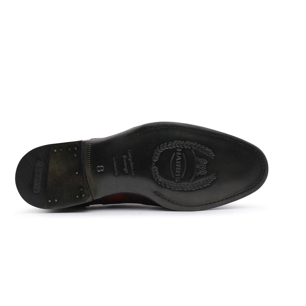 Harris Shoes 1913 Leather Stringed Wingtip Shoes Burgundy