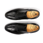 Harris Shoes 1913 Leather Stringed Wingtip Shoes Nero